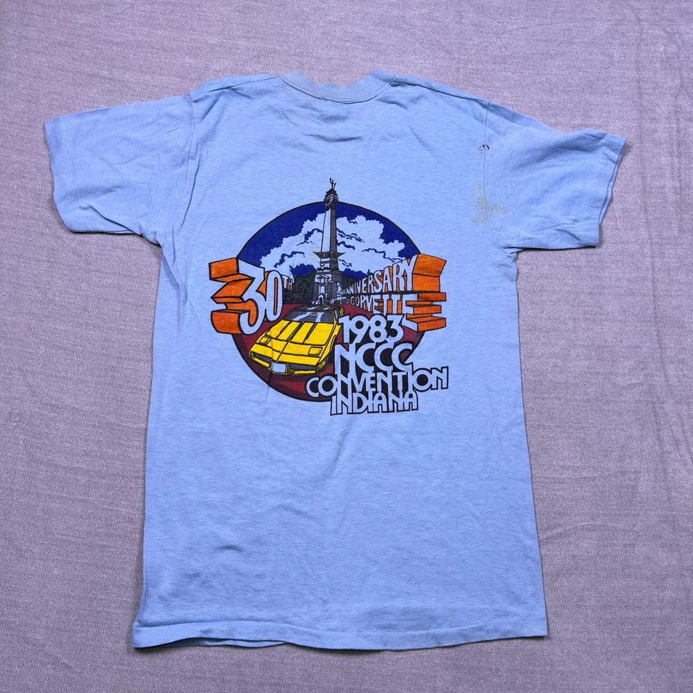 Vintage Corvette Convention 1983 NCCC Indiana 30th‎ Anniversary T Shirt Mens